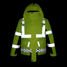 交通安全反光棉服两件套冬季加厚反光雨衣