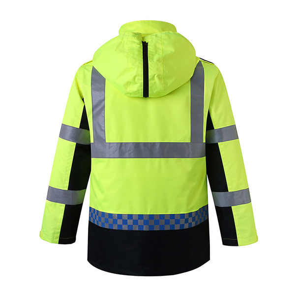 交通安全反光棉服两件套冬季加厚反光雨衣