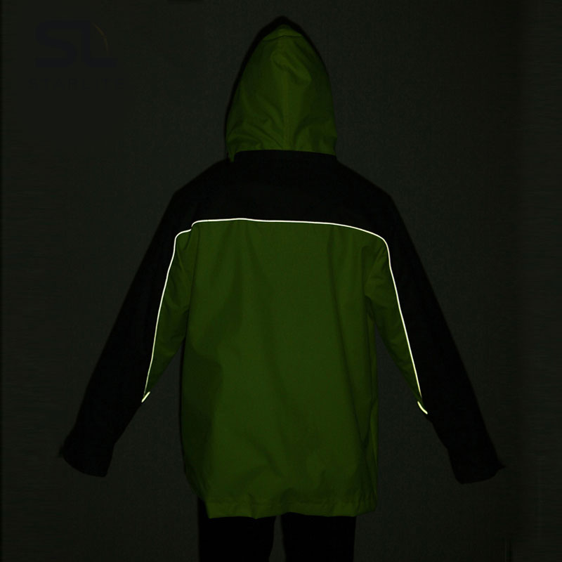 荧光黄防水反光棉服外套