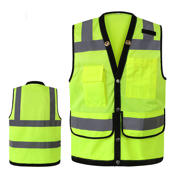 网布透气反光背心马甲多功能多口袋