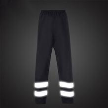 交通环卫黑色牛津布反光雨裤