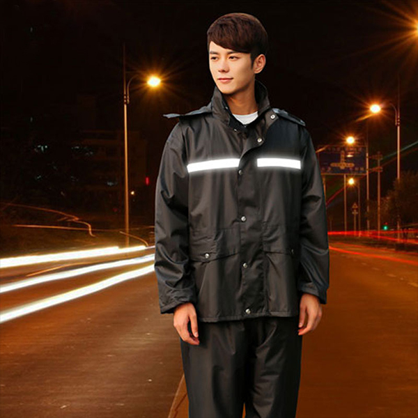 反光雨衣雨裤套装  时尚成人骑行雨衣