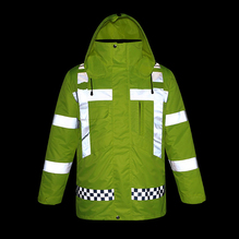 冬季加厚反光执勤服 荧光黄防寒安全反光棉衣