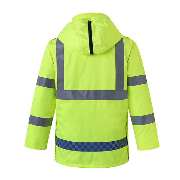 冬季加厚反光执勤服 荧光黄防寒安全反光棉衣